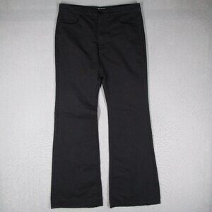 Balenciaga Unfit Pants Mens 2 Black Flared Twill Made in Italy 32x30